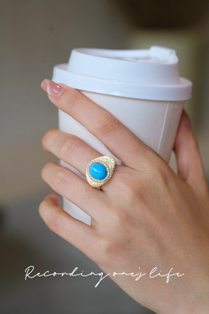 S925 Silver Turquoise Ring - 13