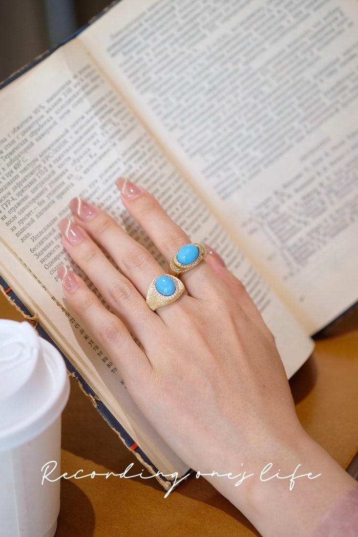 S925 Silver Turquoise Ring - 15