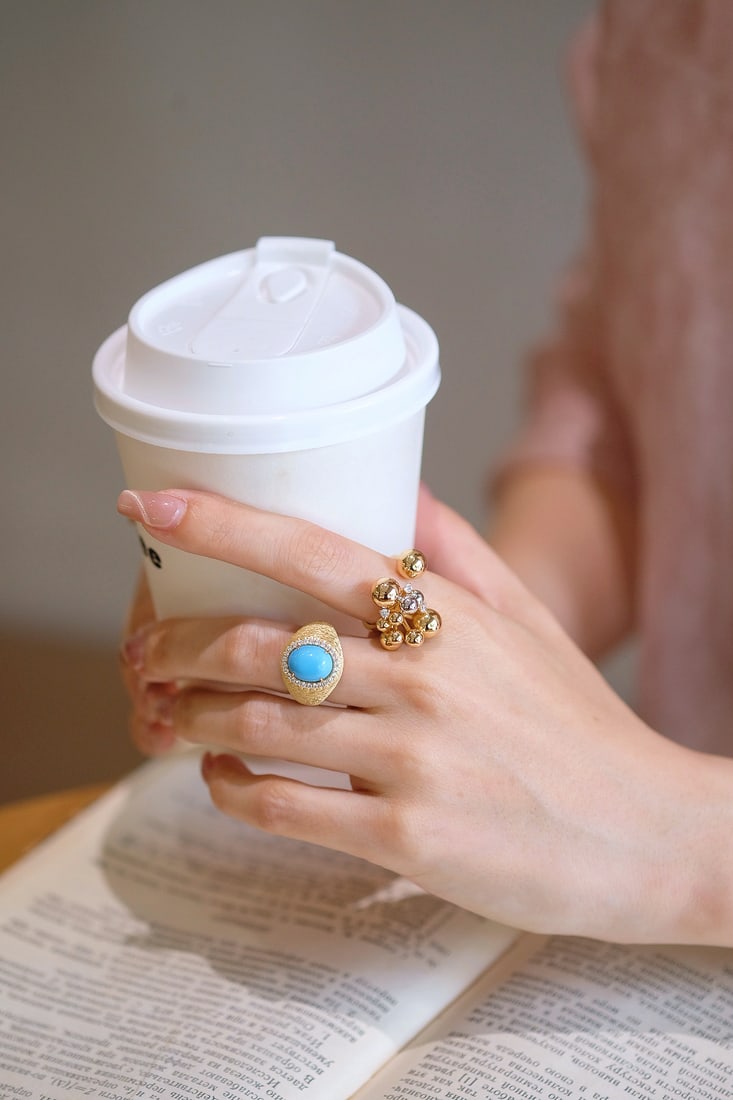 S925 Silver Turquoise Ring - 16