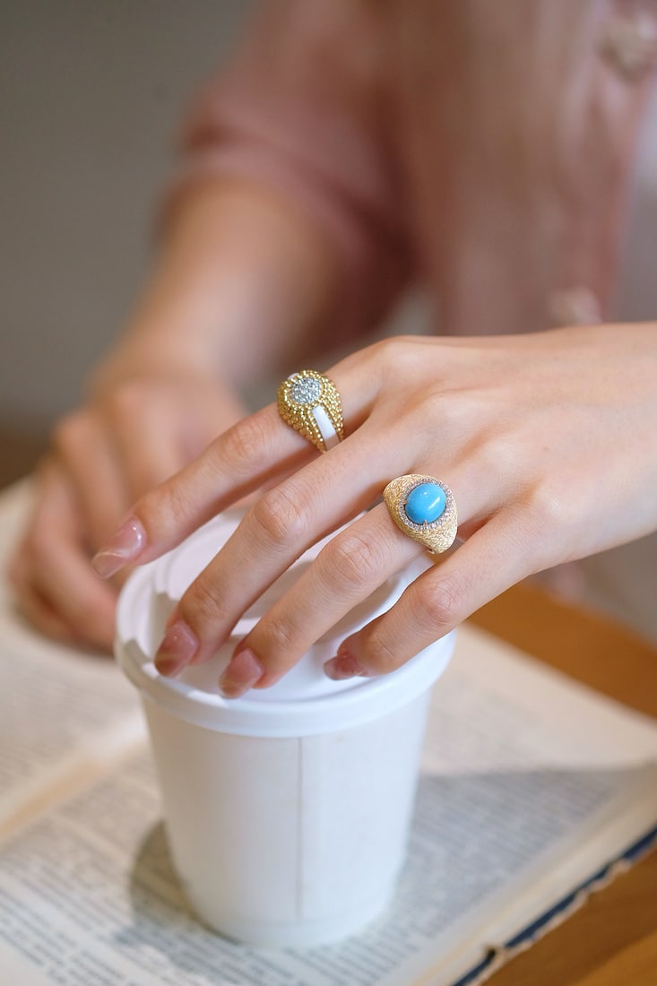 S925 Silver Turquoise Ring - 17