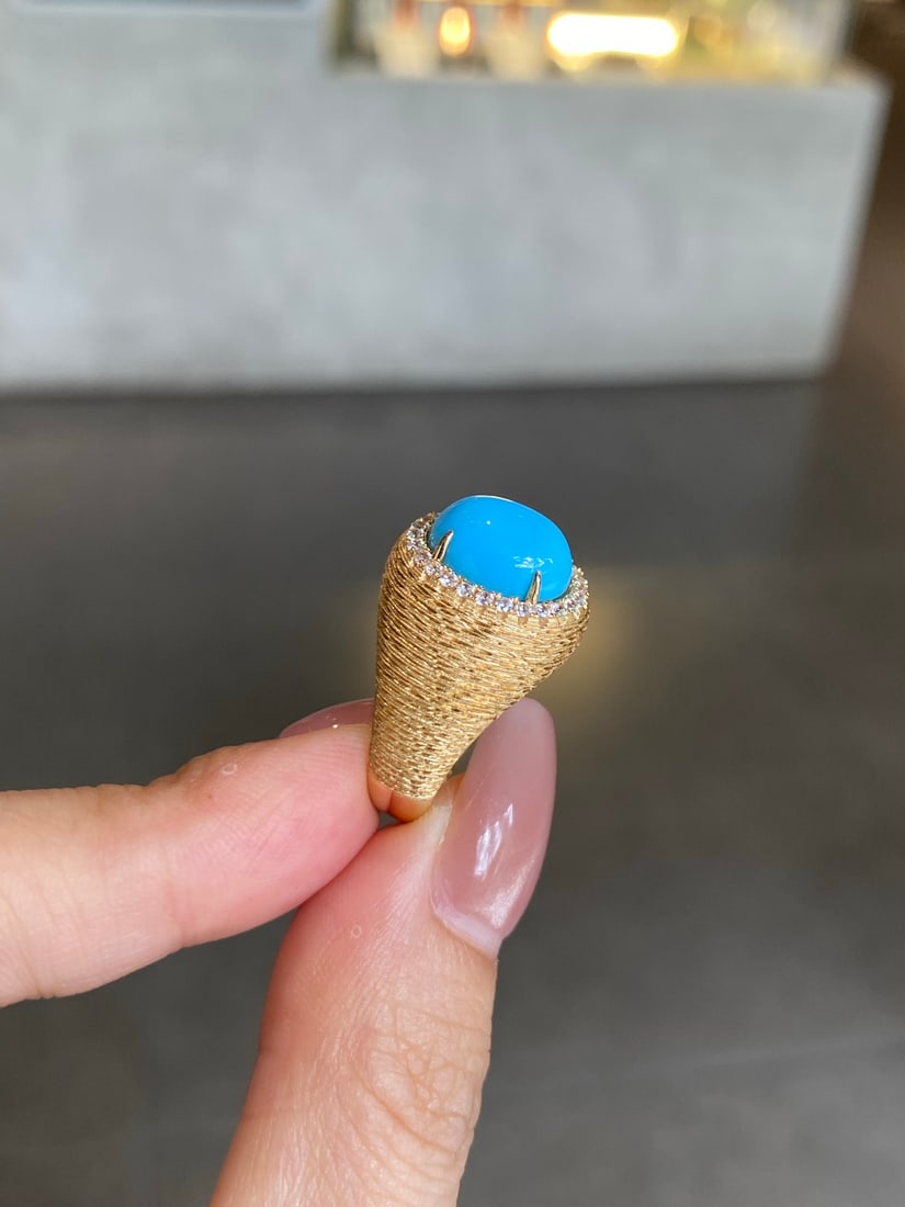 S925 Silver Turquoise Ring - 2