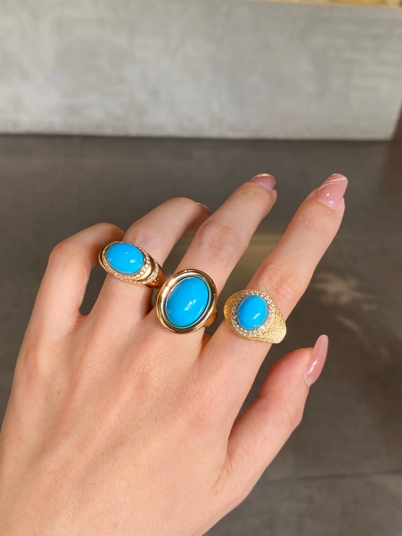S925 Silver Turquoise Ring - 8