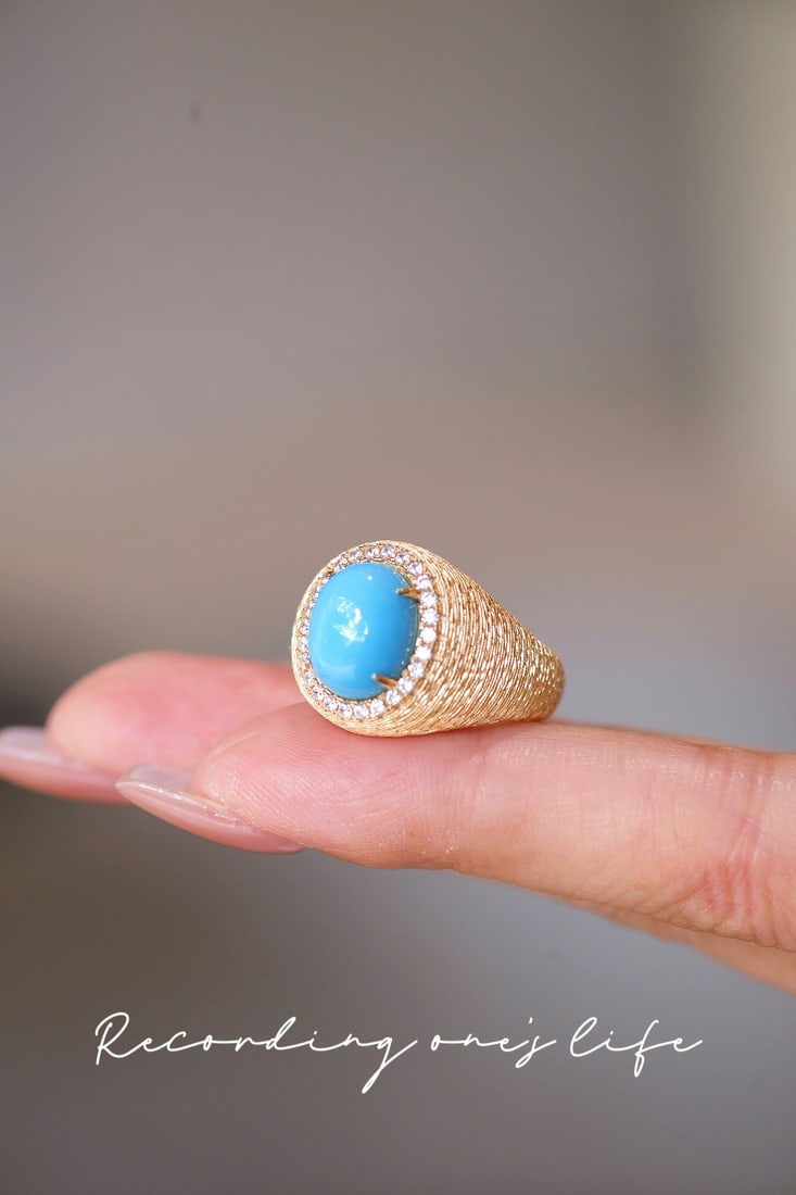 S925 Silver Turquoise Ring - 9