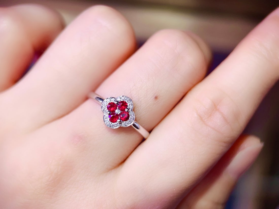 18K Gold High-Quality Ruby Ring - 6