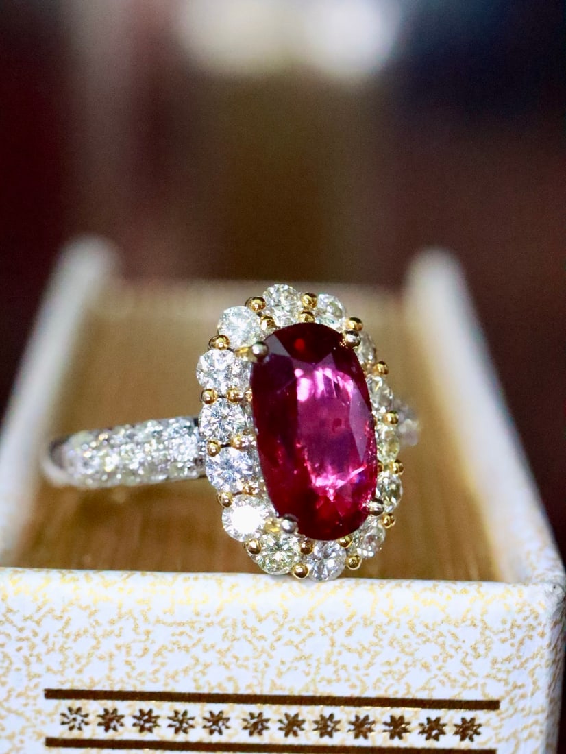 18K Gold Natural Ruby Ring - 3