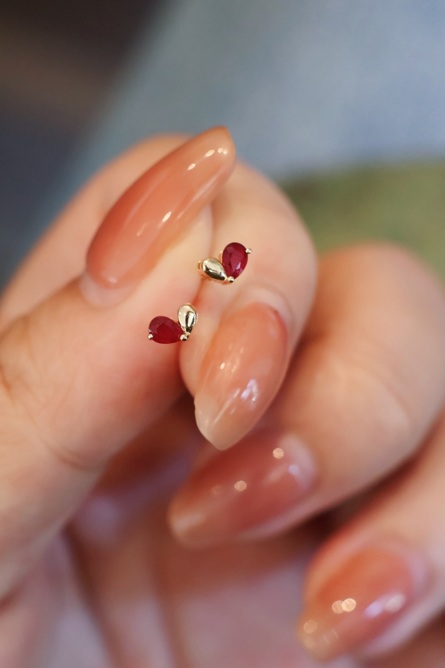 18K Gold Ruby Earrings (1 of 2)