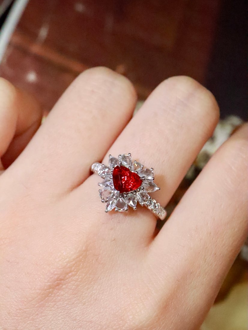 Unheated Pigeon Blood Ruby Ring - 2