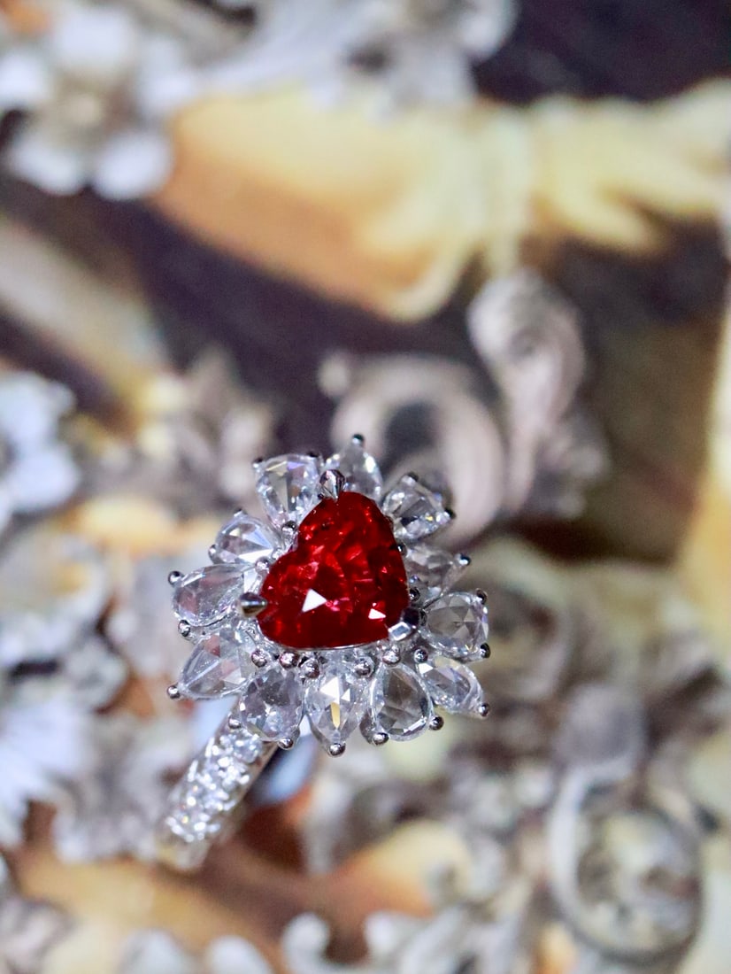 Unheated Pigeon Blood Ruby Ring - 5
