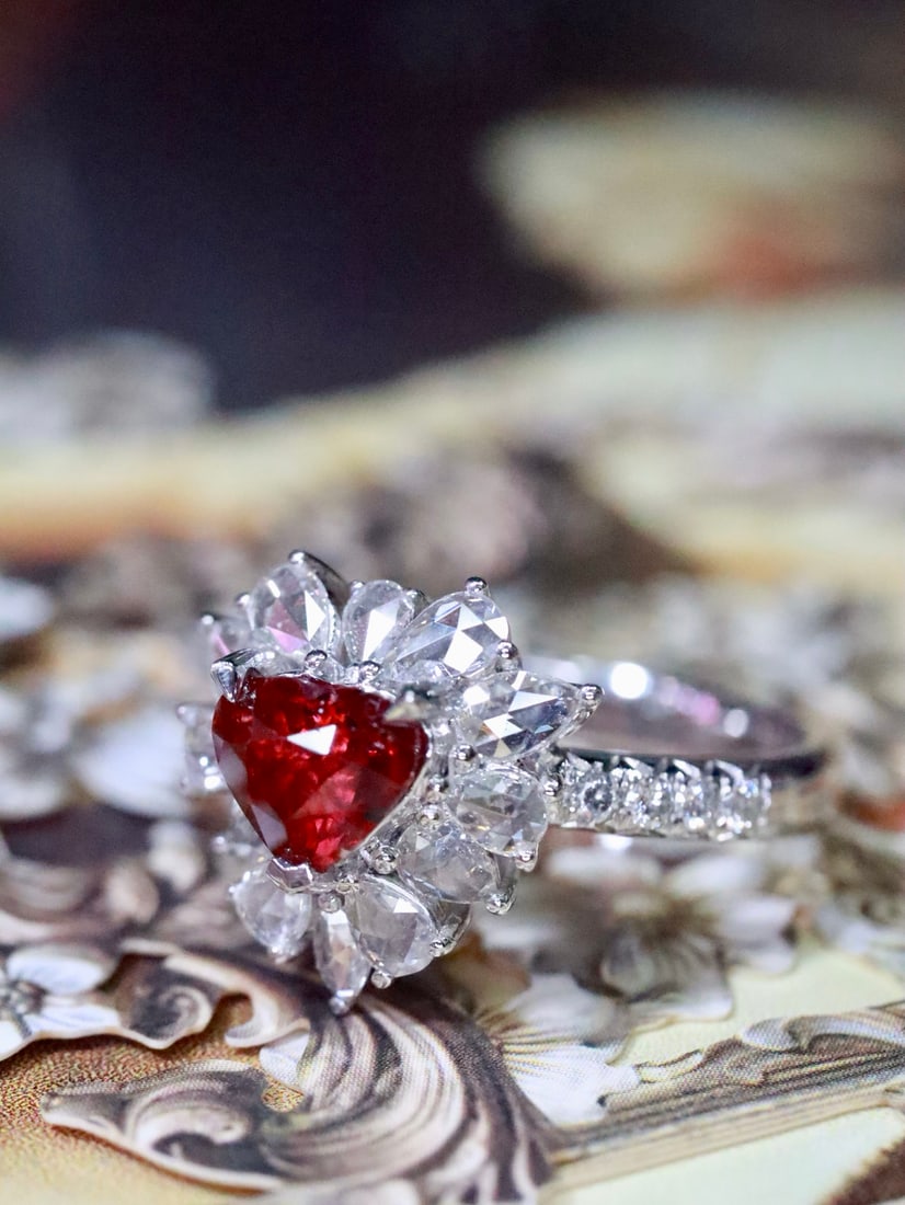 Unheated Pigeon Blood Ruby Ring - 6