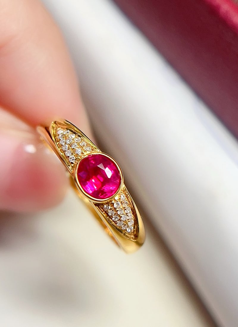 18K Gold Ruby Ring - 2