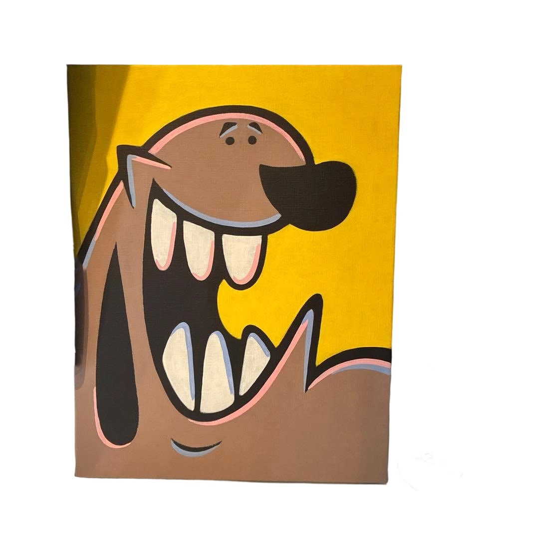 Jeremy Yamamura "DOGZZZ" canvas painting: Title Painting by Jeremy Yamamura Description This is a canvas work titled "DOGZZZ" by Jeremy Yamamura. After purchase, it was stored without removing the bubble wrap, so the condition is excellent. F