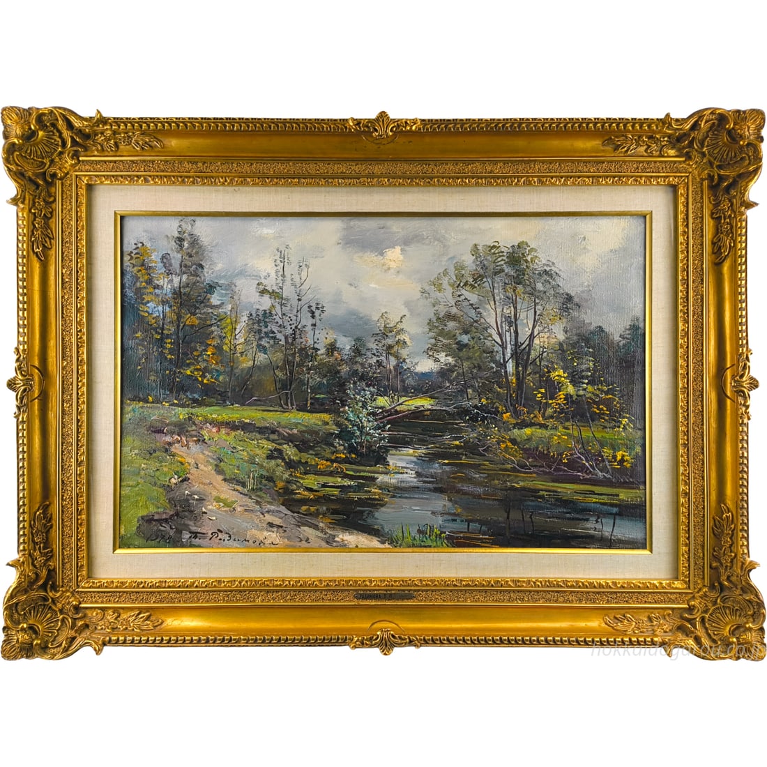 Rajimowa "Aburamutsebo Fukei" Oil Painting, Size M12: Title Tatyana Pavlovna Radimova "Abramtsevo Landscape" Oil Painting Description A work by the renowned Russian landscape artist, poetically depicting the nature of the artist village in the suburbs of