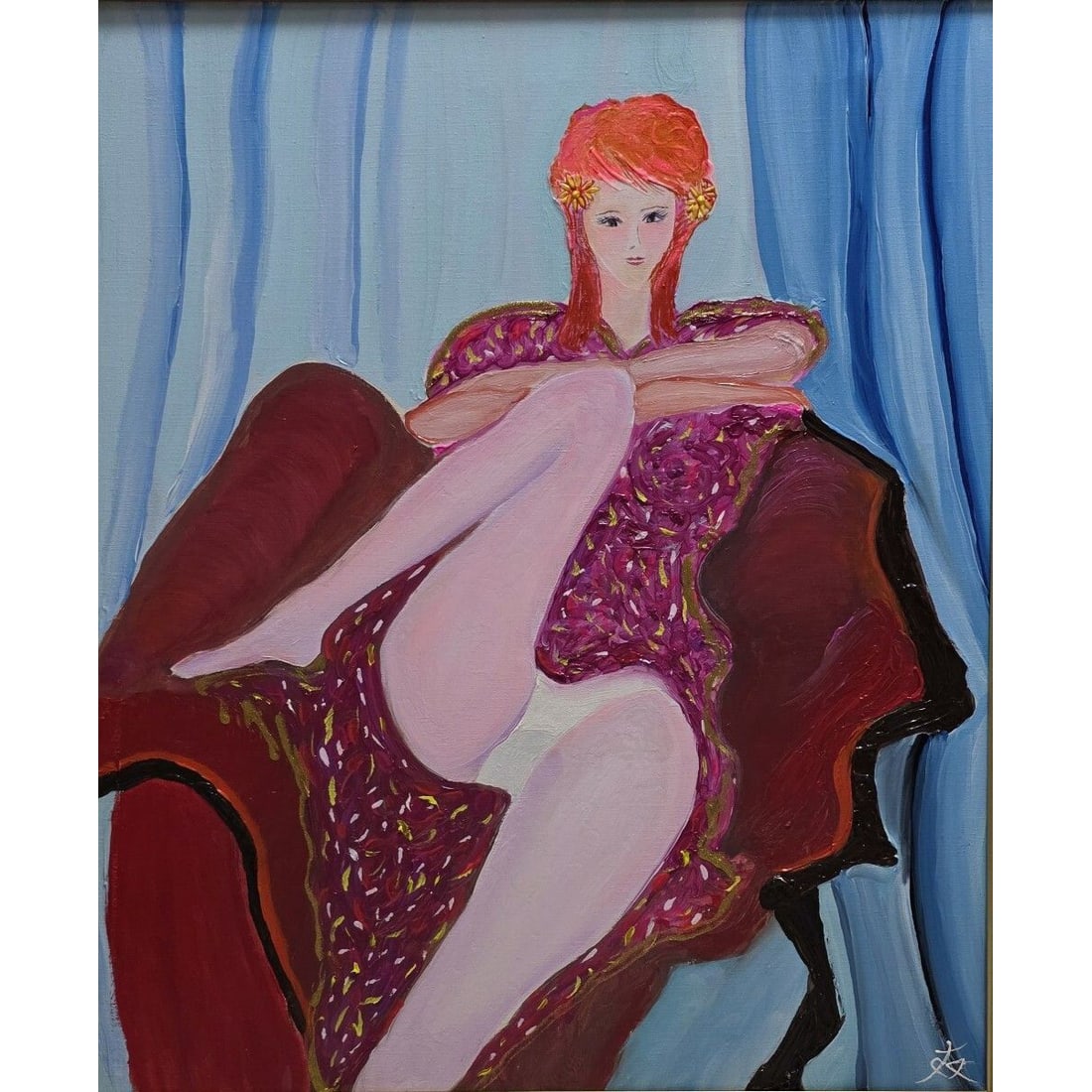 Tomoyuki Tomoyuki "Moso" Oil Painting, Size F20: Title Kokubikyo TOMOYUKI Tomoyuki, "Moso", Oil Painting, F20 Size: 72.7x60.6cm, Unique Oil Painting, New High-Grade Frame Included, Hand-Signed Authenticity Guaranteed Description Authenticity