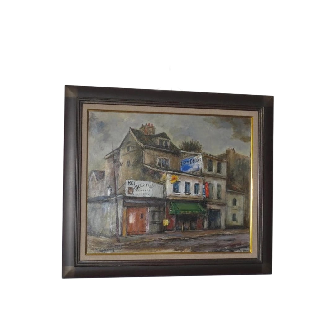 Yamakawa Shigeru "Paris Street Corner" Oil Painting, Size F12: Title Authenticity Guaranteed: Oil Painting by Shigeru Yamakawa "Paris Street Corner" / Fauvism Style / Size F12 Description Previously acquired from an art dealer, the authenticity was later