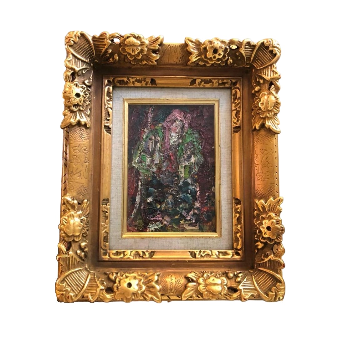 Morita Shigeru "Kurokawa Noh" Oil on Canvas, Size SM: Title: "Authentic Work" by Morita Shigeru "Kurokawa Noh" 435 Oil Painting SM Size Framed with Paper Box Description: "Authentic Work" by Morita Shigeru "Kurokawa Noh" 435 Oil Painting SM Size Framed w