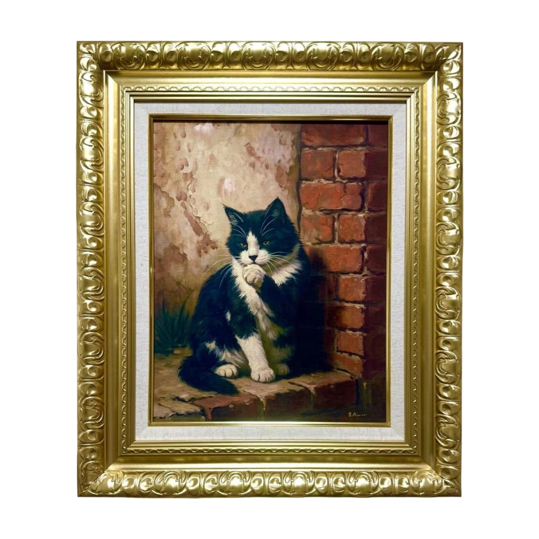 Ando Eru, "Ore ga Bosu da - Hachi" Oil Painting, Size F6: Title of Item Description of Item Referred to as a phantom painter, he is a stubborn individual who refuses to showcase his works on social media. His works are only sold at solo exhibitions, and many