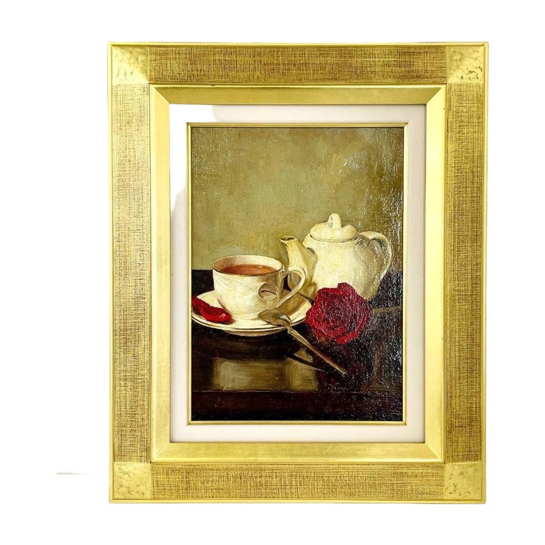 Oda Satomi "Teapot" Oil on Canvas, Size F4: Title Authenticity Guaranteed: Oda Satomi "Teapot" Oil Painting F4 Framed Still Life Hand-Painted R8SD383 Description Product Details Authenticity Guaranteed: Oda Satomi "Teapot" Oil Painting F4 Frame