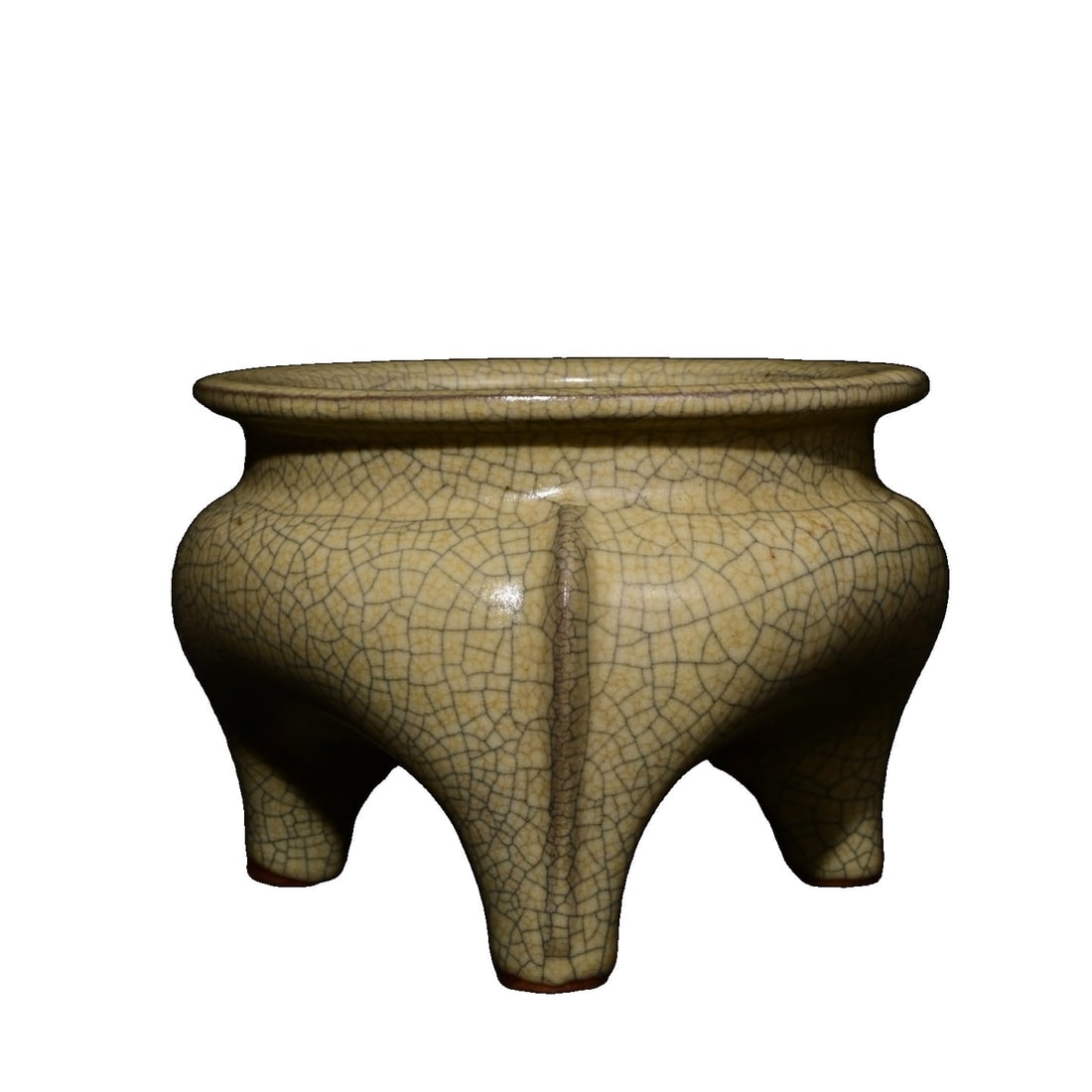 Song Dynasty Ge Kiln Stove: This Song Dynasty Ge kiln stove features a warm glaze and elegant shape, showcasing the exquisite and unique craftsmanship of the Song Dynasty. Its distinctive glaze and form reflect the artistic char