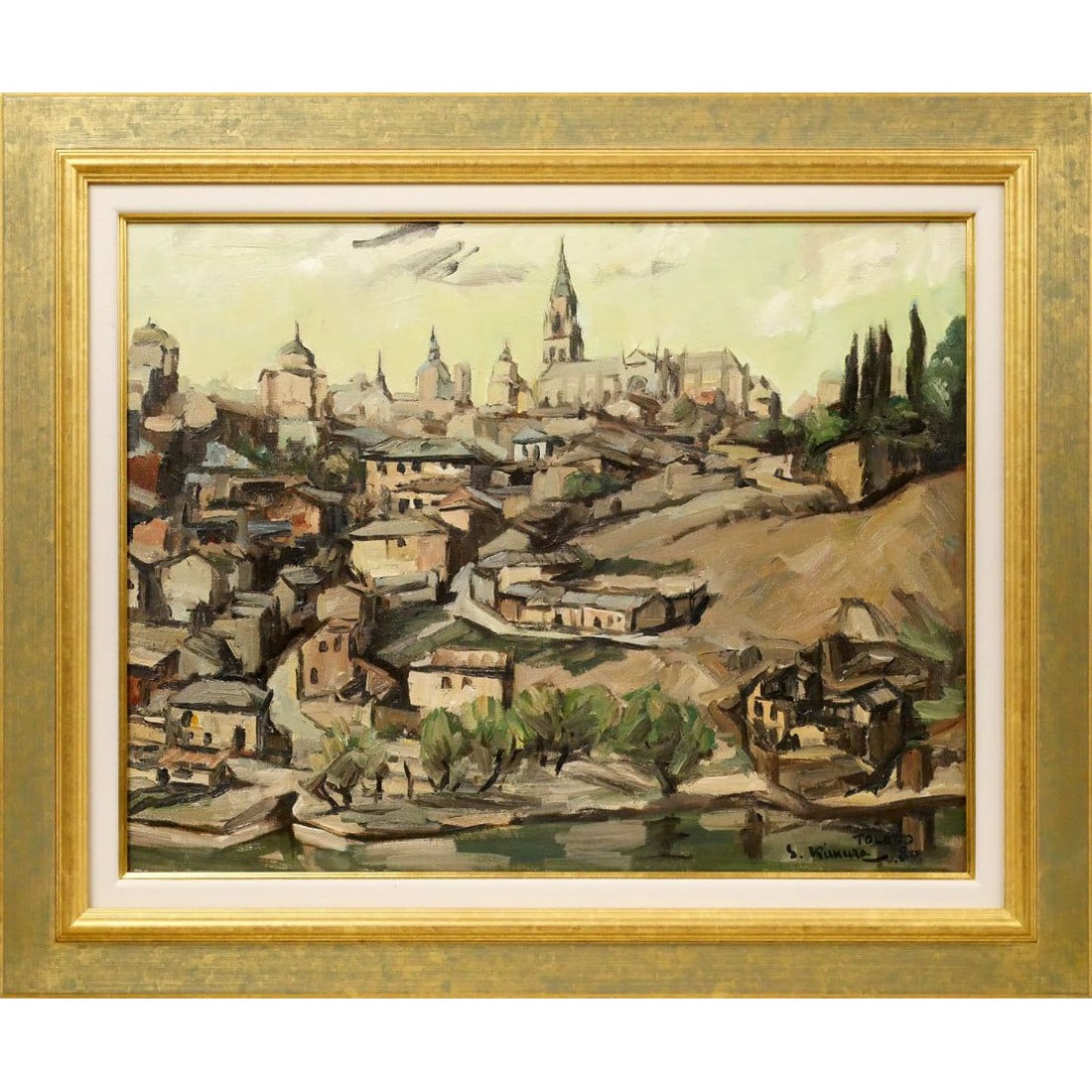 Kimura Shoji, "Toledo no Kyuryo" (Hills of Toledo), Oil Painting, Size P10. Memorial Art Museum. (1 of 10)