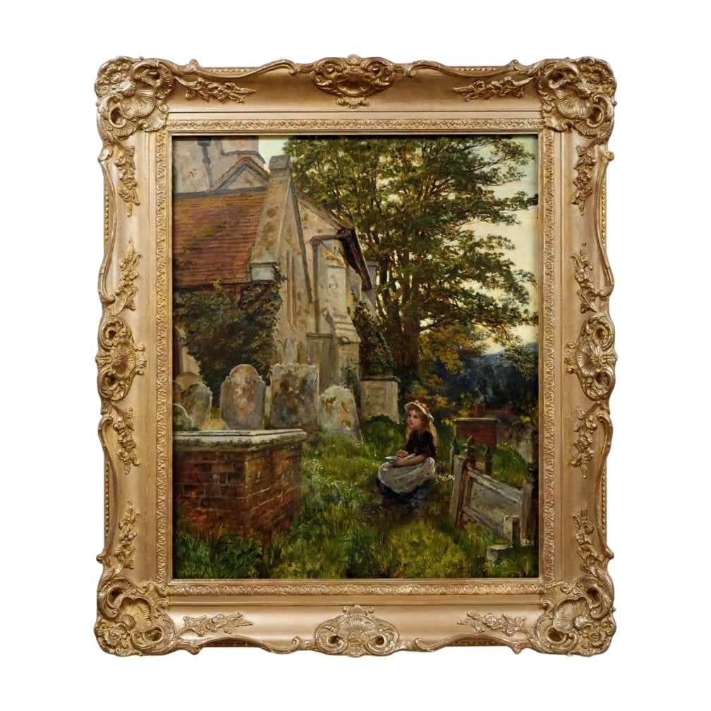 Oil Painting: "Girl Beside Alfred Dixon Church" (1 of 11)