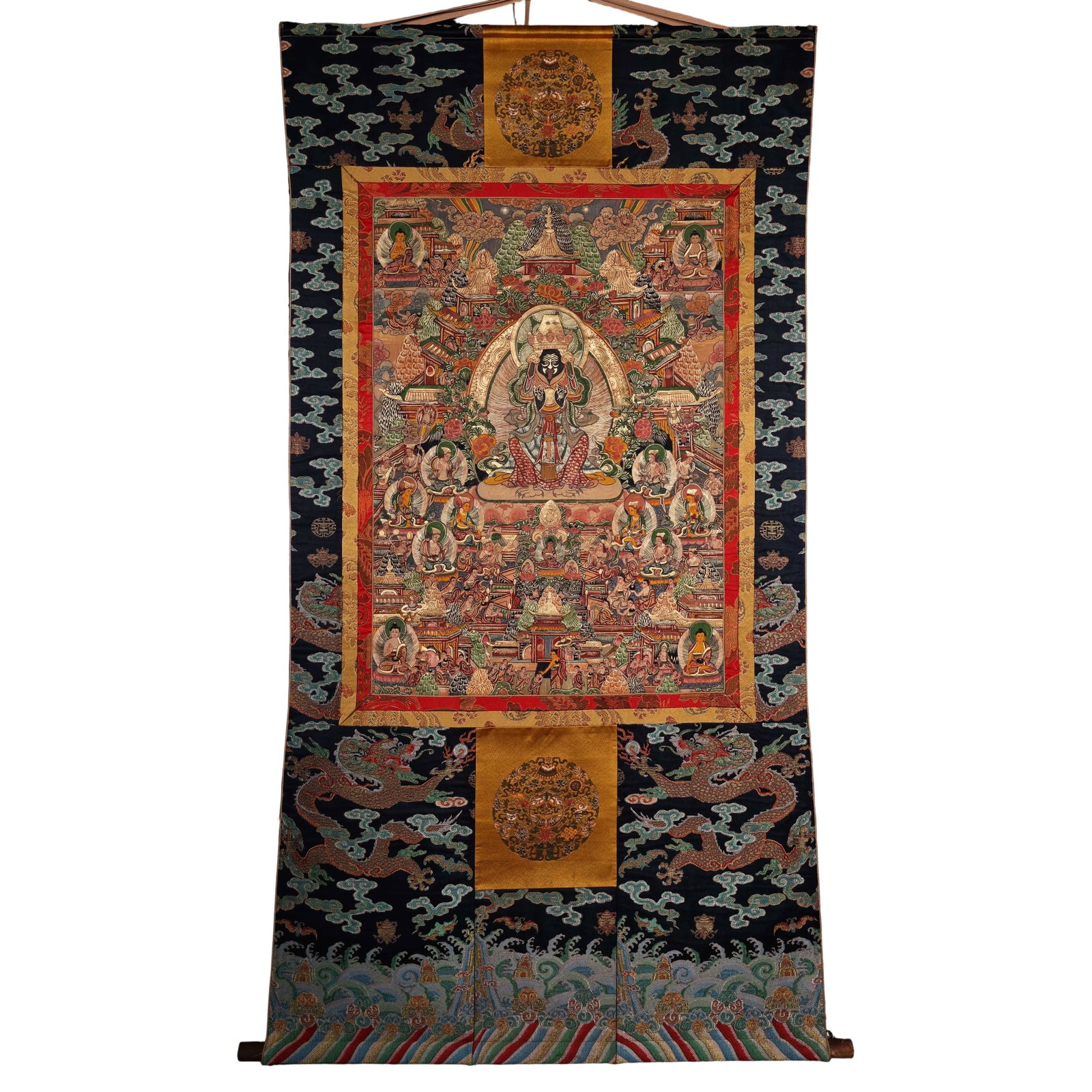 Ming Dynasty Tibetan Thangka of Zashiram (1 of 15)