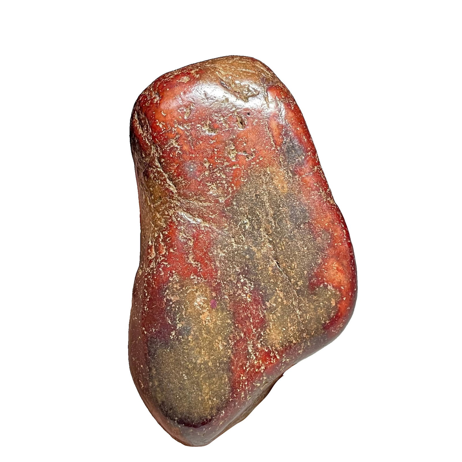 Hetian Jade Raw Stone with Skin: This Hetian jade raw stone with skin features a delicate texture and warm color, showcasing unique natural patterns and patina, making it highly collectible.15x8cm 1450g Freight: 1.International Freig