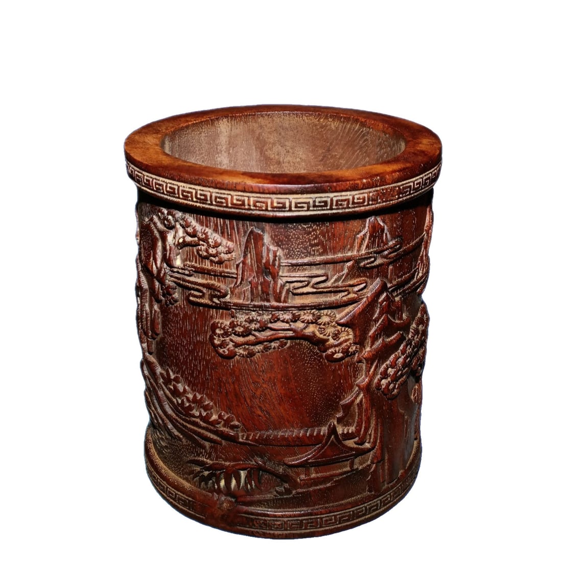 Huanghuali Landscape Brush Pot (1 of 9)