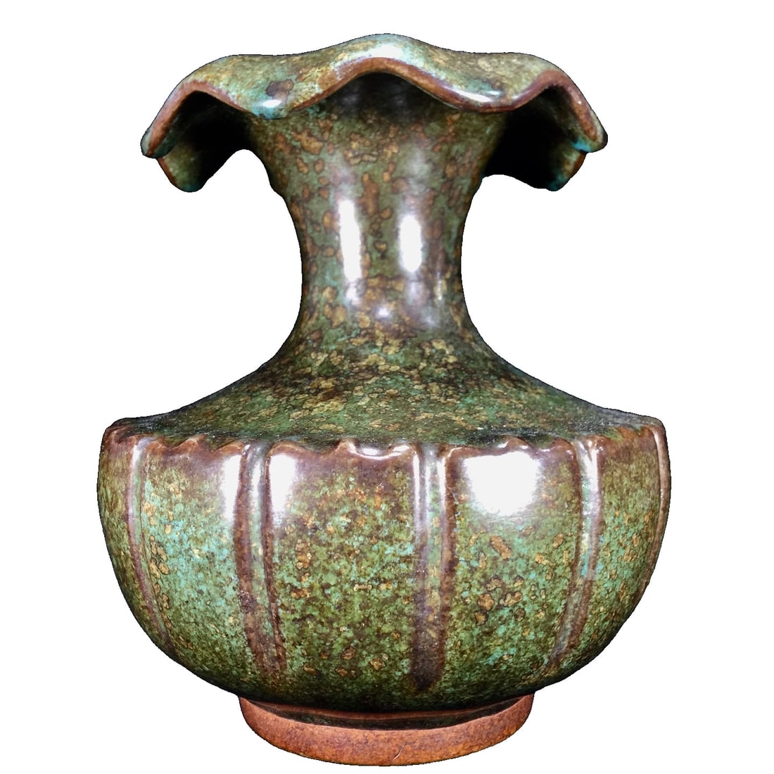 Song Dynasty Jun Porcelain Blue Glaze Gold-Sprinkled Flower Mouth Vase (1 of 10)