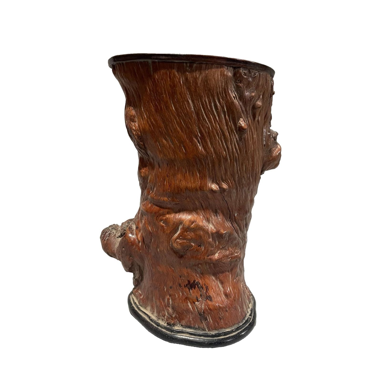 Contemporary Longan Wood Pen Holder: This longan wood pen holder features a natural shape and unique natural grain, embodying the elegance of a scholarly accessory. Its simple yet refined design makes it suitable for desk display,