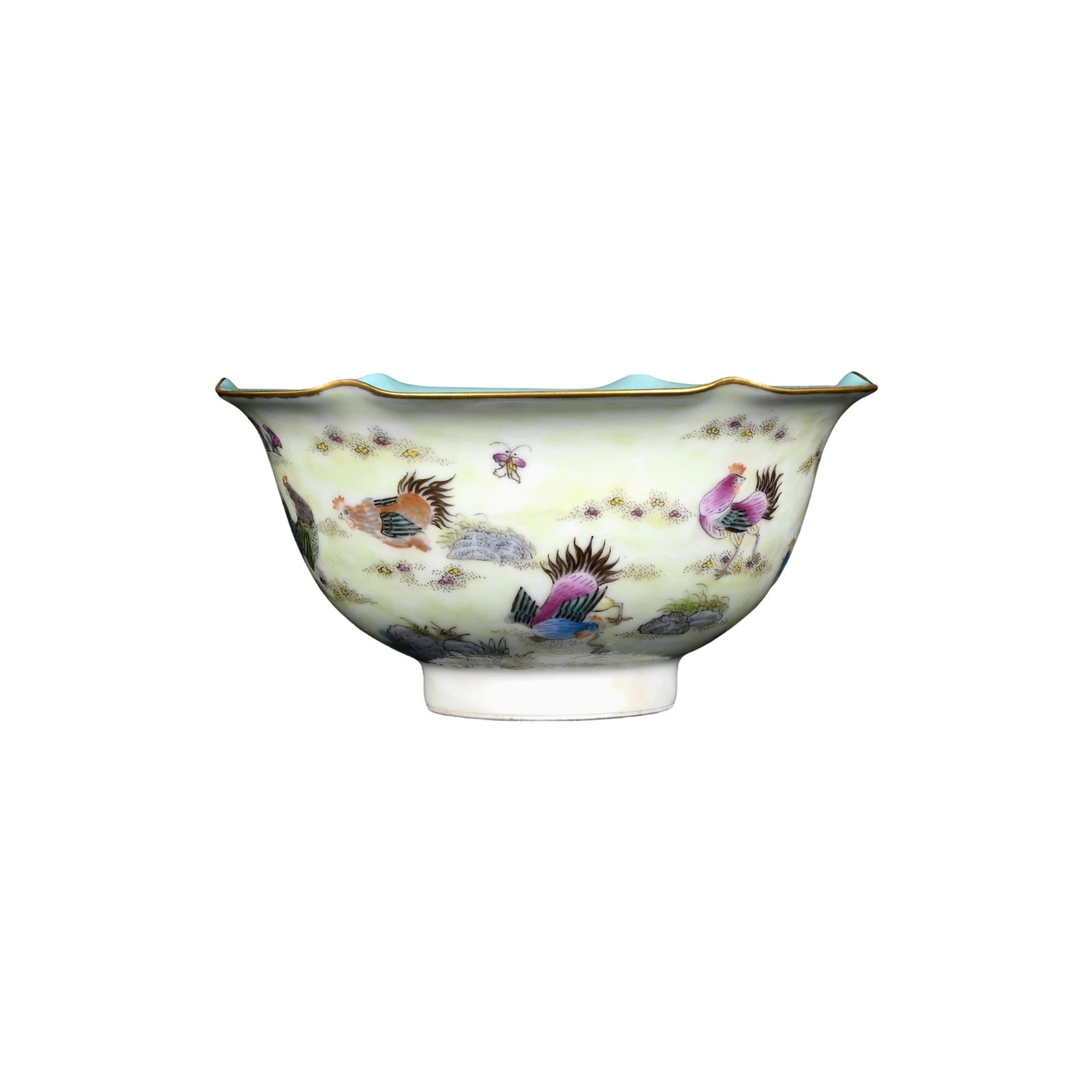 Qing Dynasty Enamel Color Chicken Fun Pattern Bowl: This bowl was made during the Qing Dynasty in the Qianlong period, featuring an exquisite enamel color technique with lively chicken fun patterns. It reflects the superb craftsmanship and unique artis