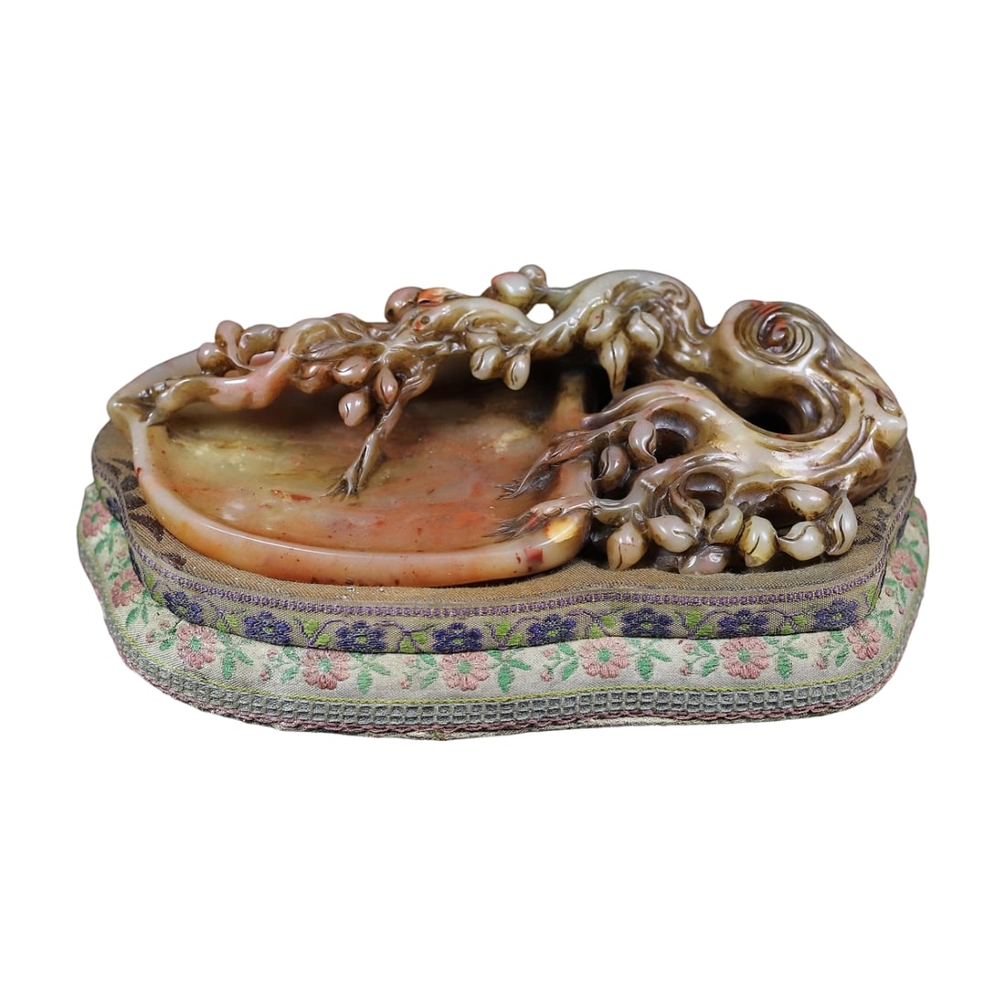 Shoushan Stone Peach Branch Pattern Brush Rest (1 of 11)