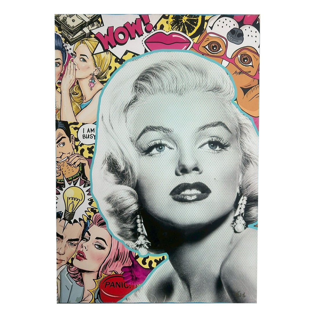 Marilyn Monroe Pop Art Painting on Canvas: Marilyn Monroe Pop Art Painting on Canvas Dimensions: 91.5 x 60.5 x 4 cm. Freight: 1.International Freight: Foreign shipping charges are determined by destination. 2.Photos, descriptions and valuation