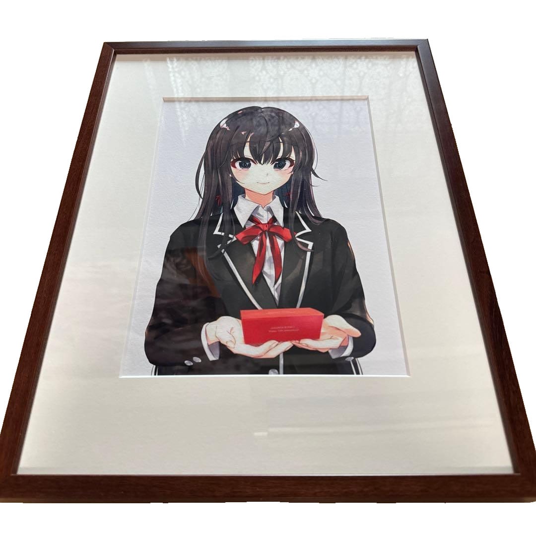 "My Youth Romantic Comedy Is Wrong, As I Expected" Original Art Reproduction: This is a reproduction original painting of Yukinoshita Yukino from "My Youth Romantic Comedy Is Wrong, As I Expected." The reproduction original painting is undamaged. The outer box has dents and oth