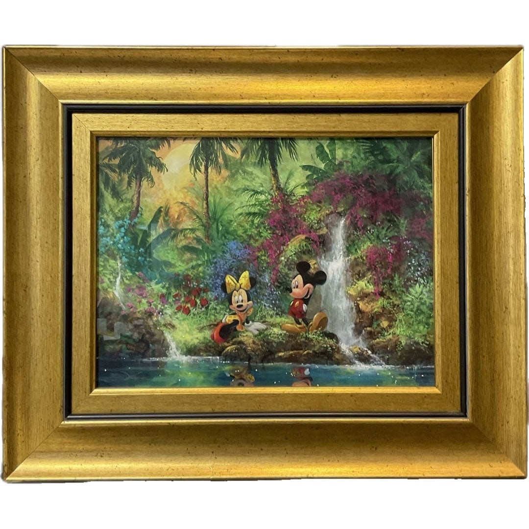 Limited Edition Mickey and Minnie Painting Accompanied by Certificate of Authenticity Gold Frame: Limited Edition Mickey and Minnie Painting with Certificate of Authenticity and Gold Frame A beautiful painting of Mickey and Minnie, accompanied by a gold frame. Comes with a certificate of authentic