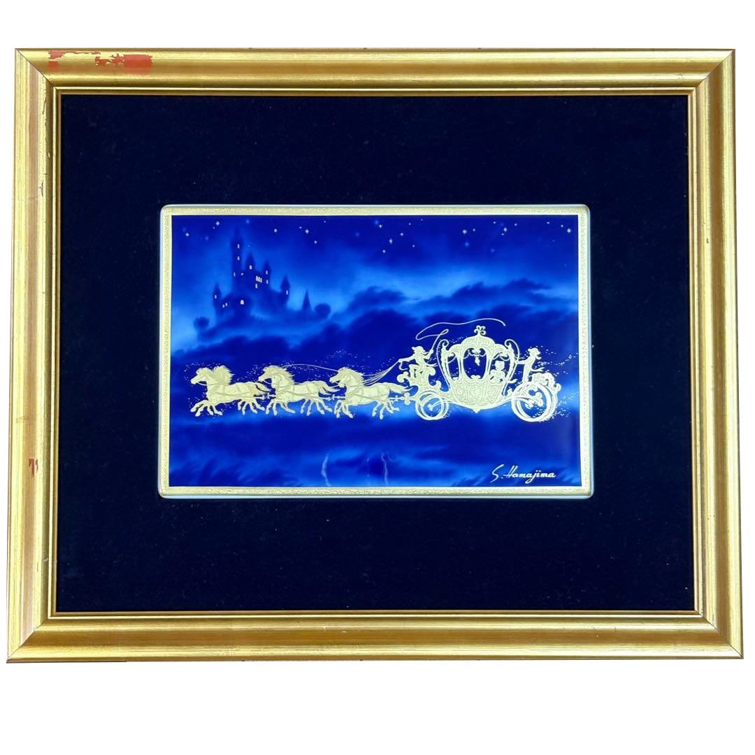 ??kura T??en "Cinderella Express" Hamashima Shunji Ceramic Panel Painting Ceramic Panel: Okura Touen "Cinderella Express" by Hamashima Shunji, Ceramic Tile Painting, Ceramic Tile This is an iron kettle, belonging to the Qing and Ming dynasties. The item is an antique, comprising a silver 