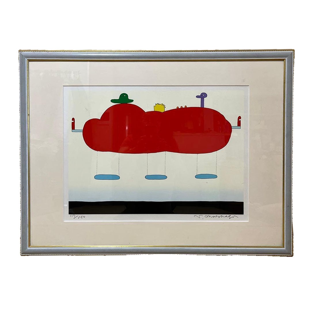 Motonaga Sadamasa, limited edition print.: Motonaga Sadamasa, Limited Edition Print Motonaga Sadamasa, Title: [Untitled], Limited Edition Print 117/150, Signed Edition. Framed dimensions approximately 60cm x 77cm, artwork dimensions