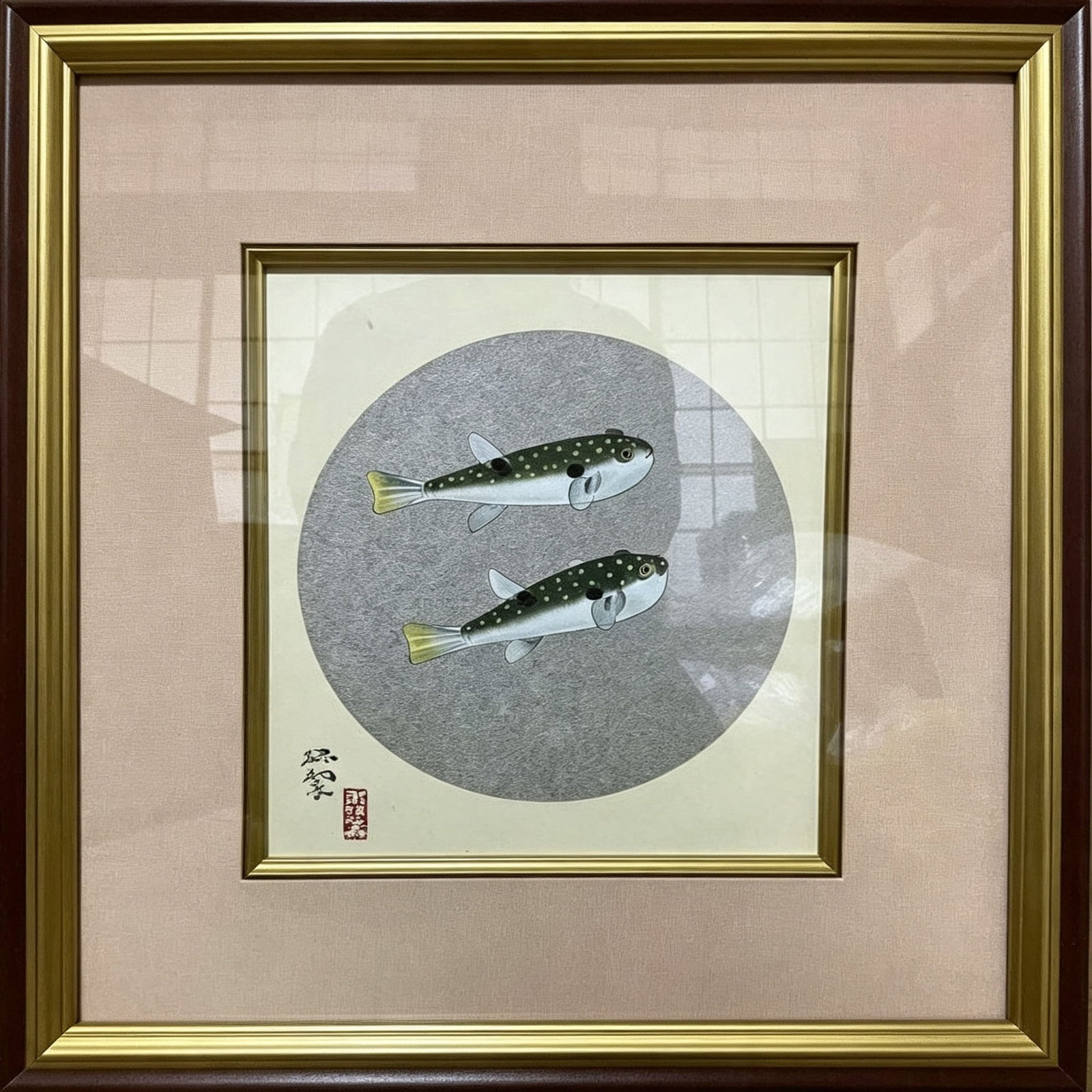 "Double Fukuj" Fugu (Blowfish) Painting (1 of 5)