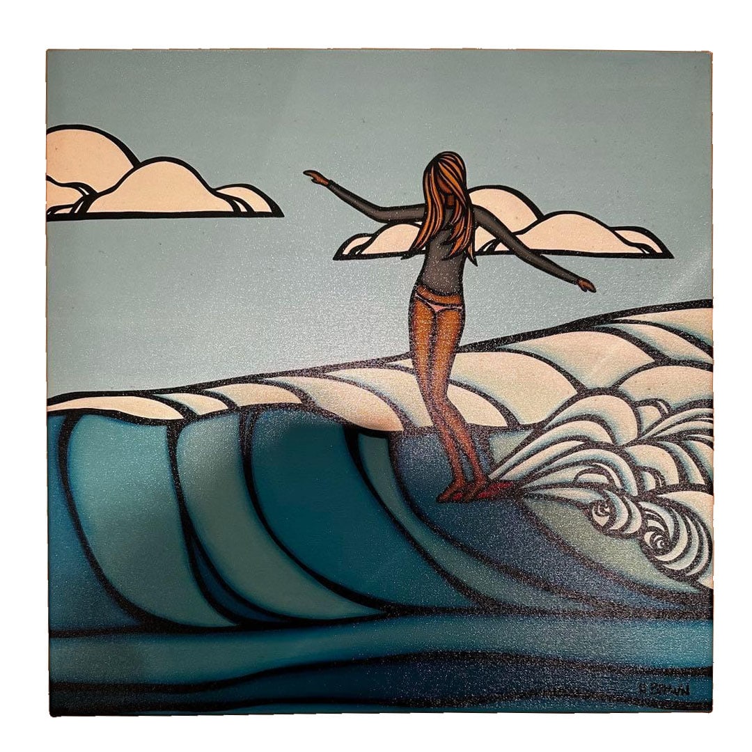 Gicle canvas print artwork "Lady Slide": Giclee Canvas Print Artwork Lady Slide This is a Giclee canvas print artwork by Heather Brown. Lady Slide 10/250, a work from the year 2014. The signature, title, serial number, and production year