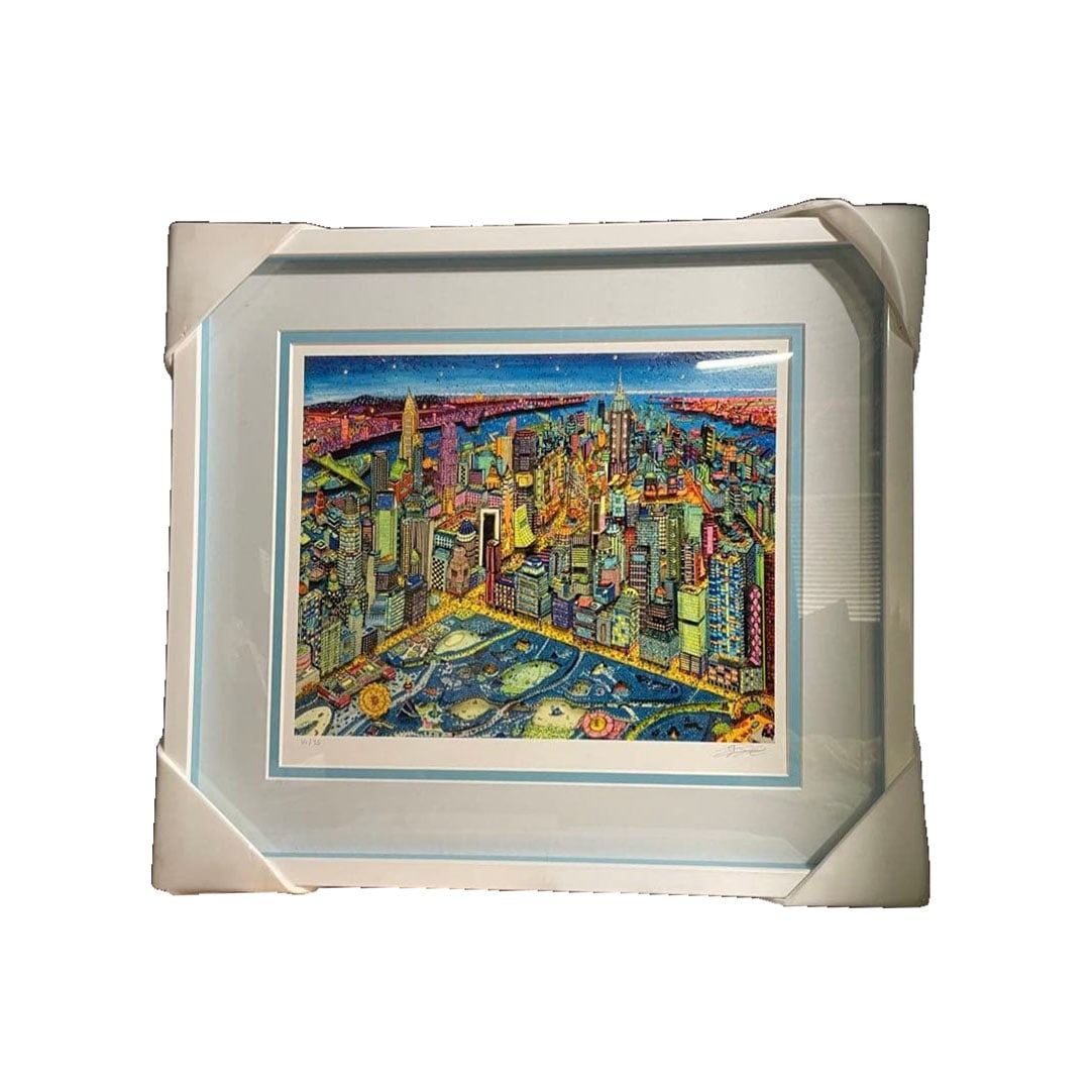 John Perrault, "New York Night," accompanied by a certificate of authenticity, Santomi Art.: John Peratner, "New York Night," with Certificate of Authenticity, Santomi Art This is a 3D work by the young French artist John Peratner, limited to 35 pieces. The certificate of authenticity is date