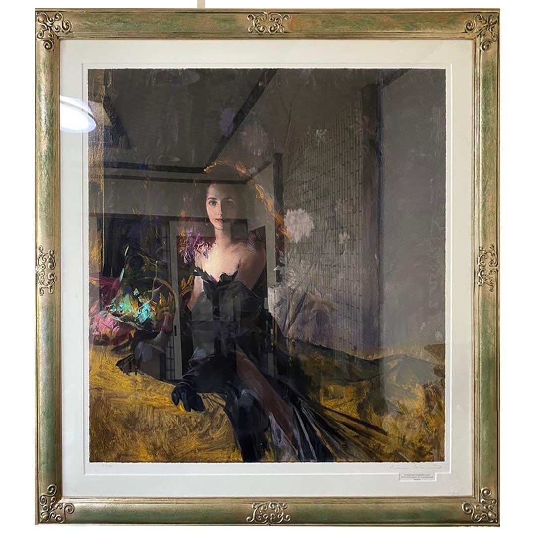 Trenz Liado Silkscreen Print: J. Torrents Llado "Miss Carolina Amigo" / TL267 Oil on canvas 116 x 116 cm p.37 Image size: 84 x 84 cm (33.1 x 33.1 inches) Provenance: Major Department Store Purchase Date: October 20, 1997 J. Torren