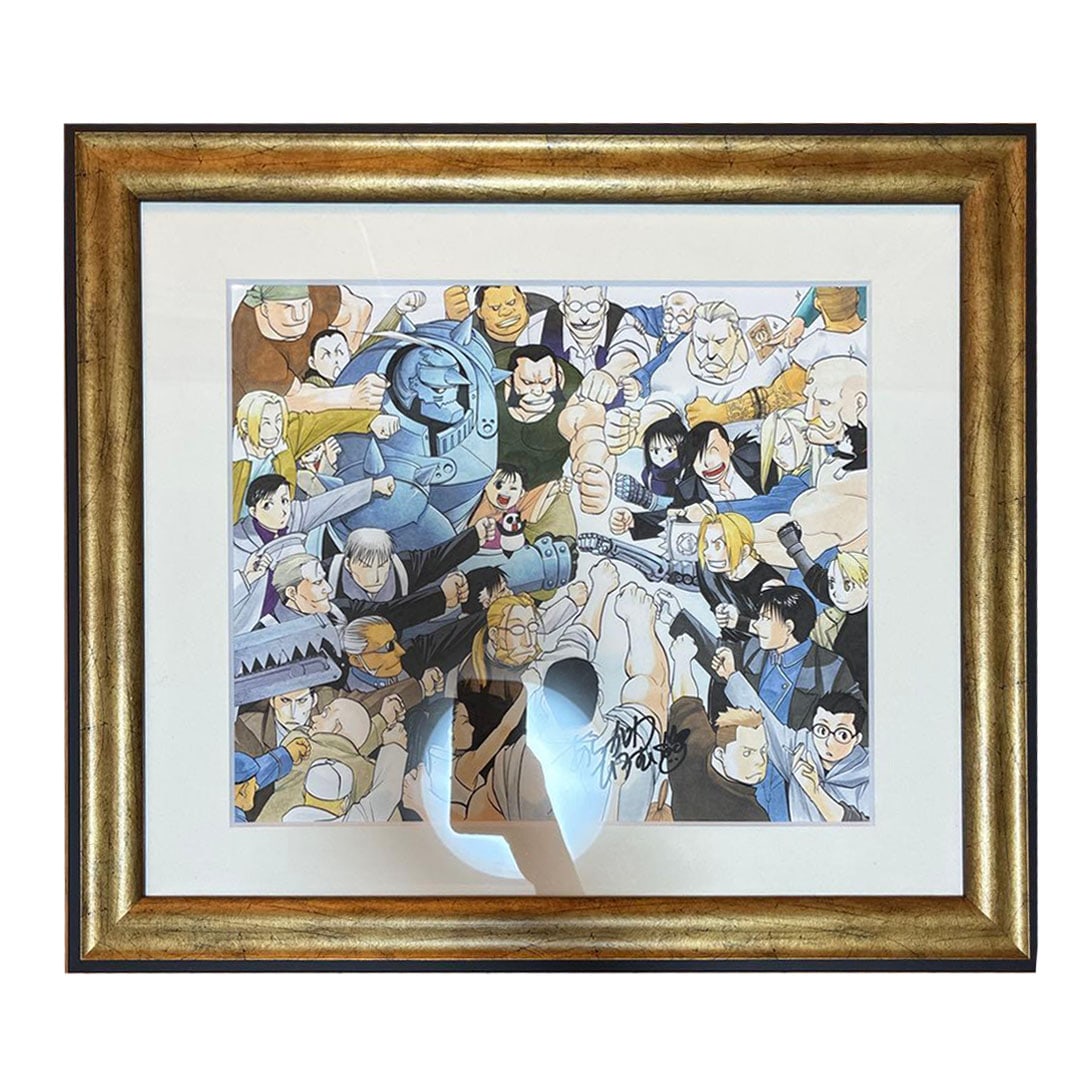 "Fullmetal Alchemist" by Hiromu Arakawa, Autographed High-Quality Reproduction Artwork: "Fullmetal Alchemist" by Hiromu Arakawa, Autographed Premium Reproduction Artwork A premium reproduction artwork of "Fullmetal Alchemist" by Hiromu Arakawa, featuring the artist's autograph. It was