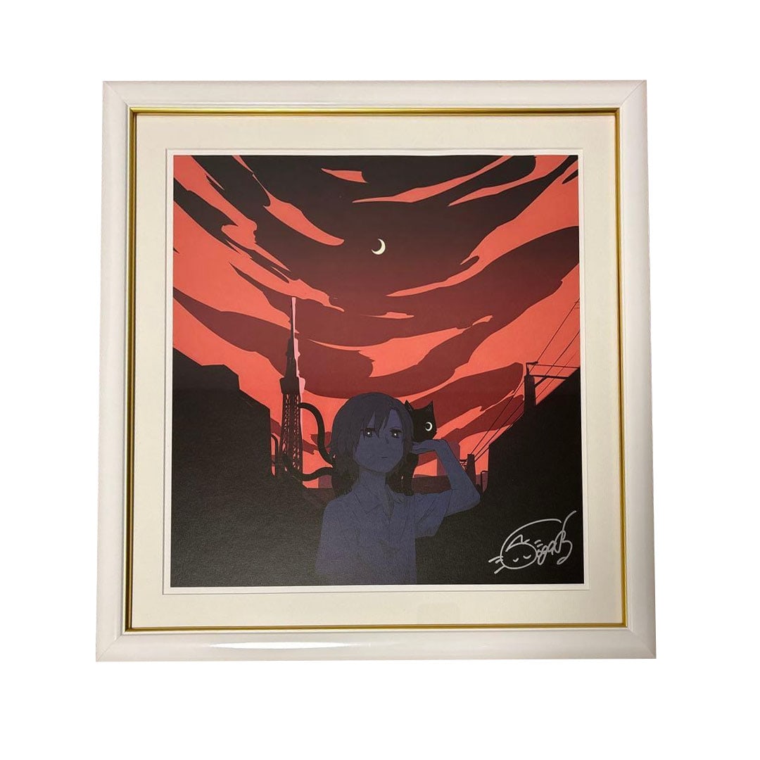Signed reproduction of the original painting "Omagatoki" - Unique and unparalleled.: Signed Reproduction Original Painting "Omagatoki" Unique Piece Illustrator 6 (Avogado6) exhibited at the Art Gallery in Daikanyama in 2019, a unique signed reproduction original painting. The box show