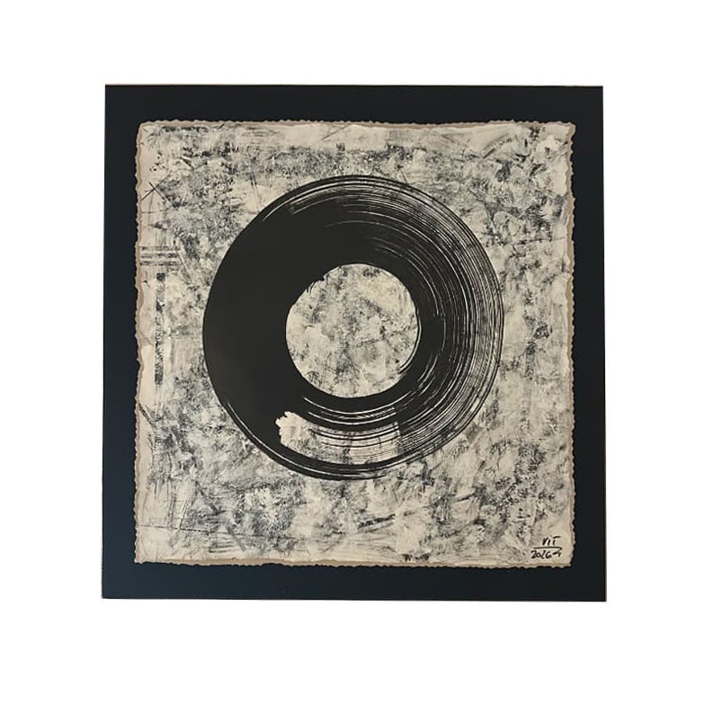 Original Painting: Modern Art "Circle of Peace": Circle of Peace, ink on paper, 90x90cm, 2026 A circle drawn with an unbroken motion this is the "enso," a Zen symbol of complete presence in the moment. From the instant the brush touches the paper, i