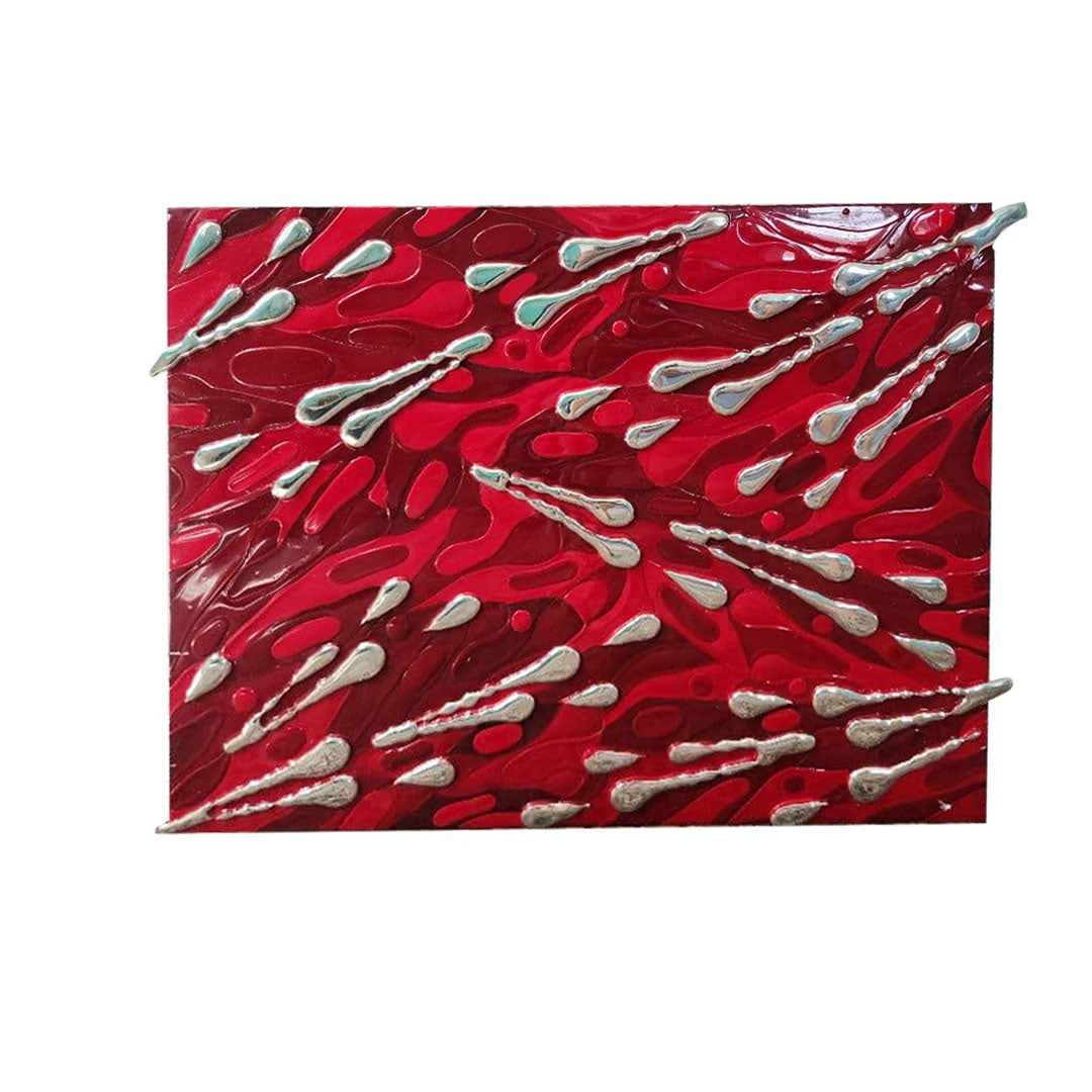 Ikeuchi Shinsuke, Three-Dimensional Abstract Work, Red Series, Large-Scale Art, Modern Art, F15 Size (1 of 10)