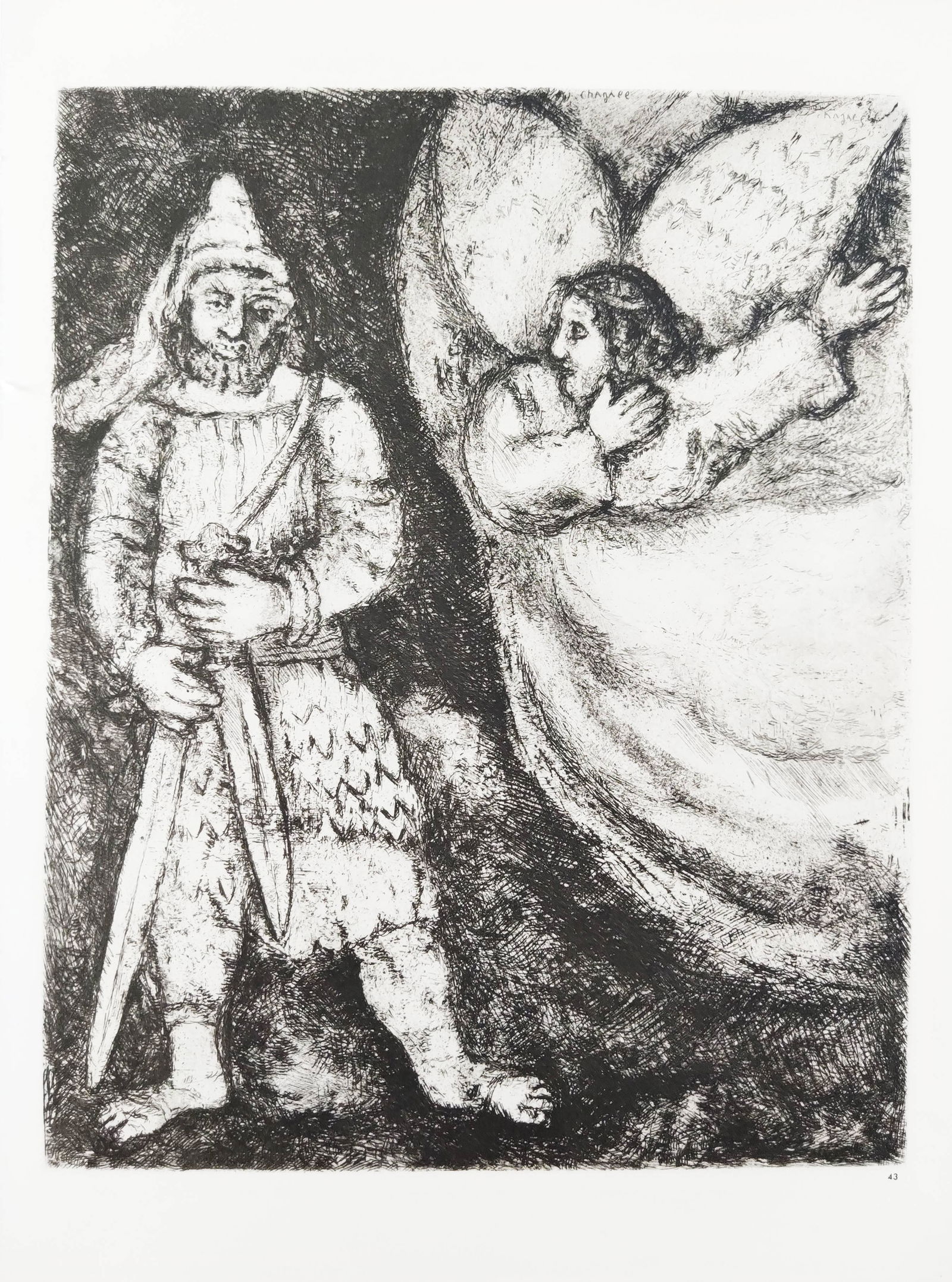 Marc Chagall - Joshua, successor to Moses as leader of Israel,prepares to cross the Jordan under the (1 of 2)