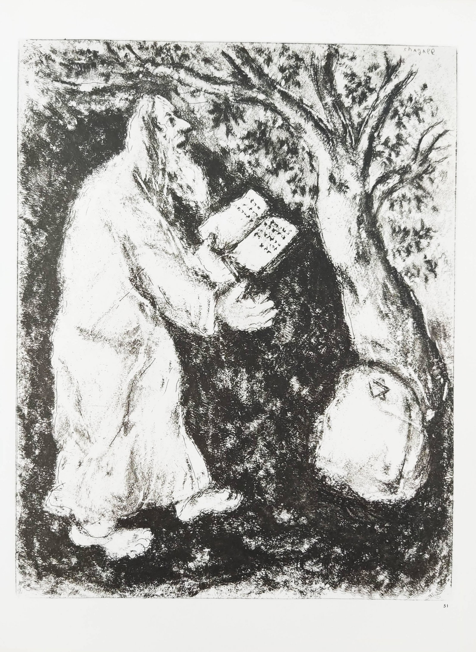 Marc Chagall - At Shechem, a little before his death, Joshua sets up a stone as witness of the (1 of 2)