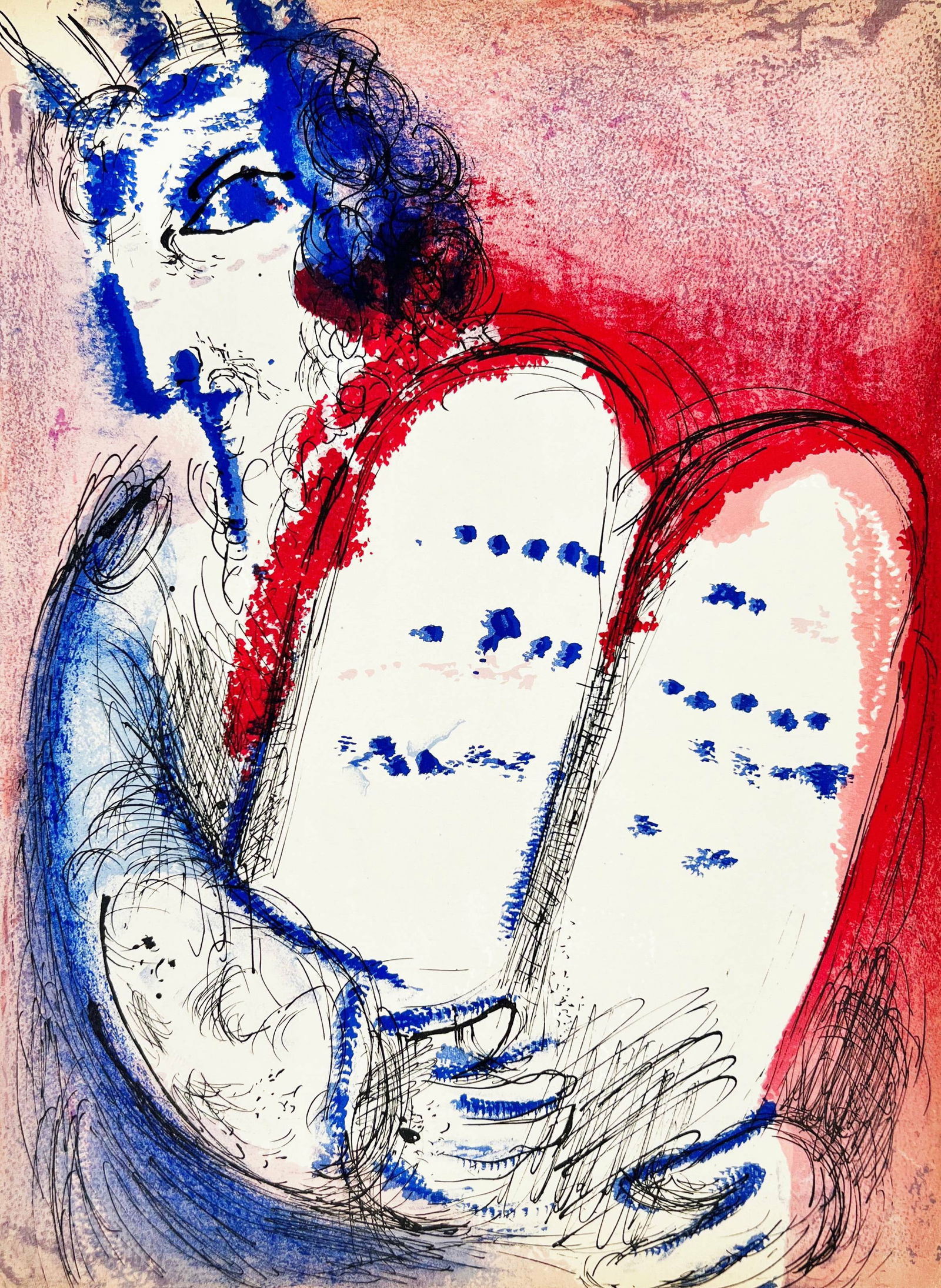 Marc Chagall (1887-1985) - Moses III: Marc Chagall (1887-1985) - Moses III Lithograph from 1956. Dimensions of work: 35 x 26 cm Publisher: Teriade, Paris. The work is in Excellent condition. Fast and secure shipment.