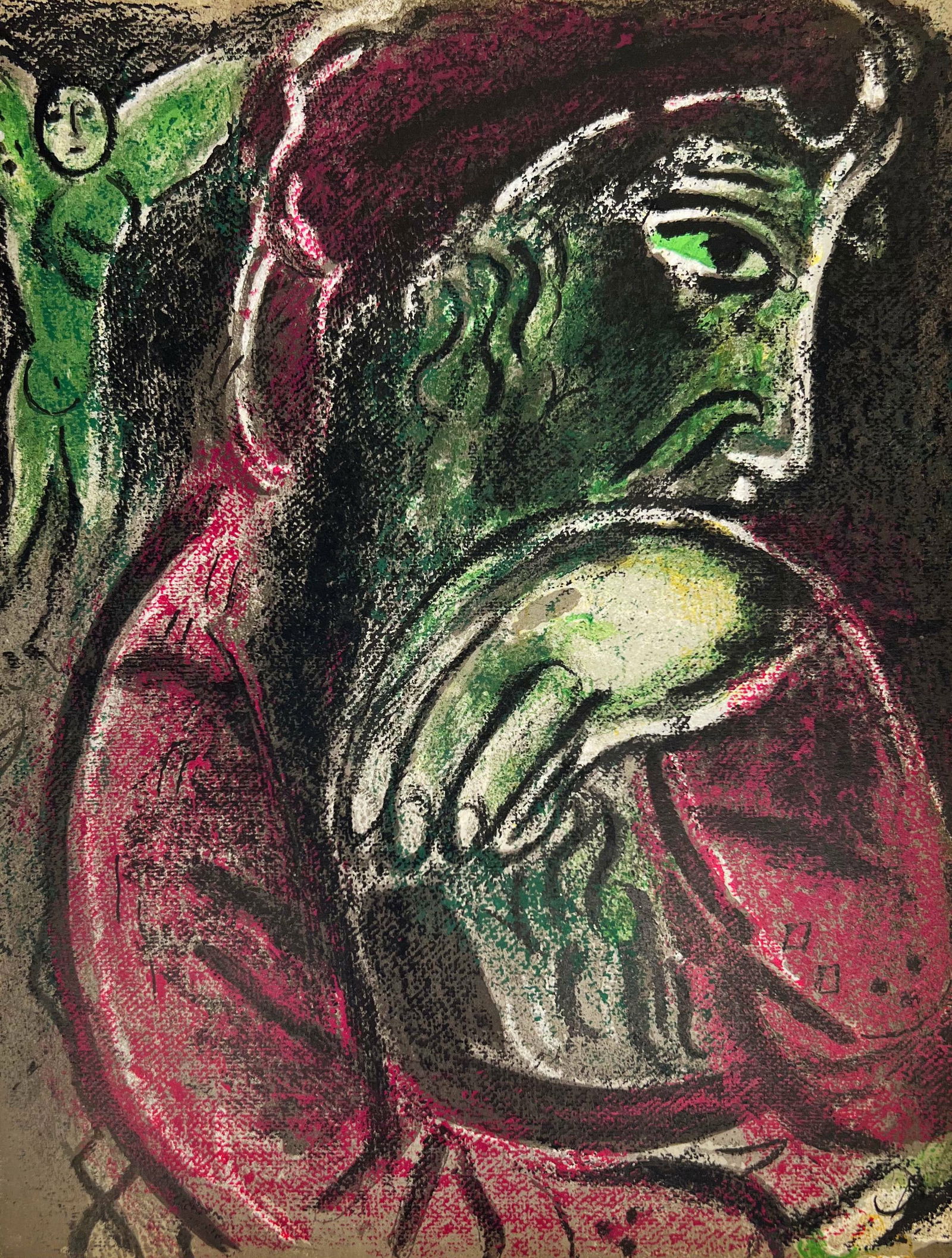 Marc Chagall (1887-1985) - Job in Despair: Marc Chagall (1887-1985) - Job in Despair Lithograph from 1960. Dimensions of work: 35 x 26 cm Publisher: Teriade, Paris. The work is in Excellent condition. Fast and secure shipment.