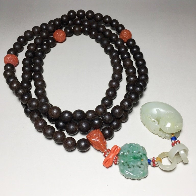 Chinese Agarwood Eaglewood Bead Necklace (1 of 7)