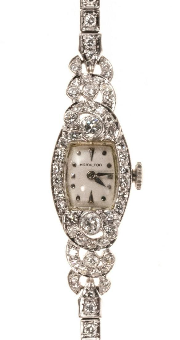 Hamilton Platinum and Diamond Cocktail Watch (1 of 4)